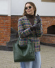 Modna torebka damska skórzany shopper bag - MARCO MAZZINI Portofino Max ciemny zielony